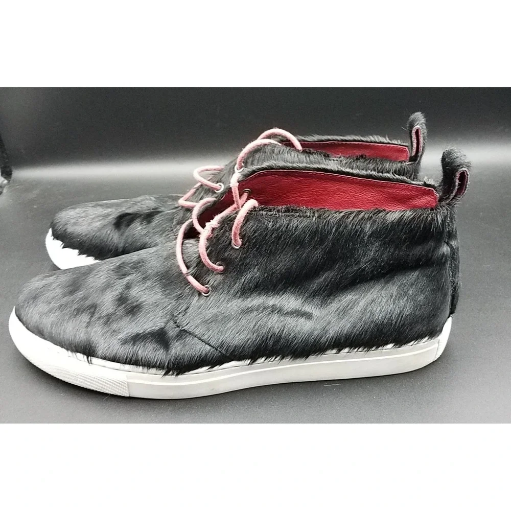 Harris Andrews Pony Chukka‎ Boot Black Lorain Calf Hair Sneakers Sole Size 13M